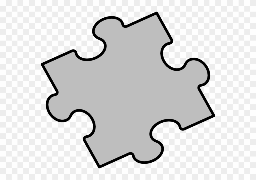 This Free Clip Arts Design Of Grey Puzzle Piece - Png Download