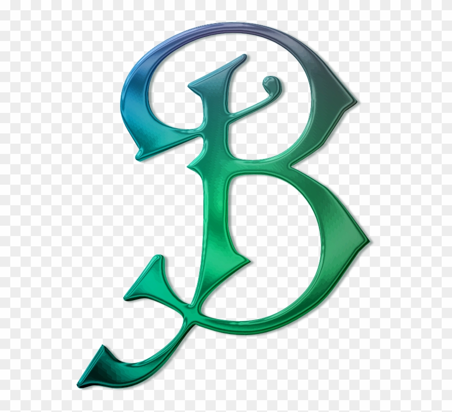 Lettre B, Lettres Décorées - Royal Monogram B Shower Curtain Clipart