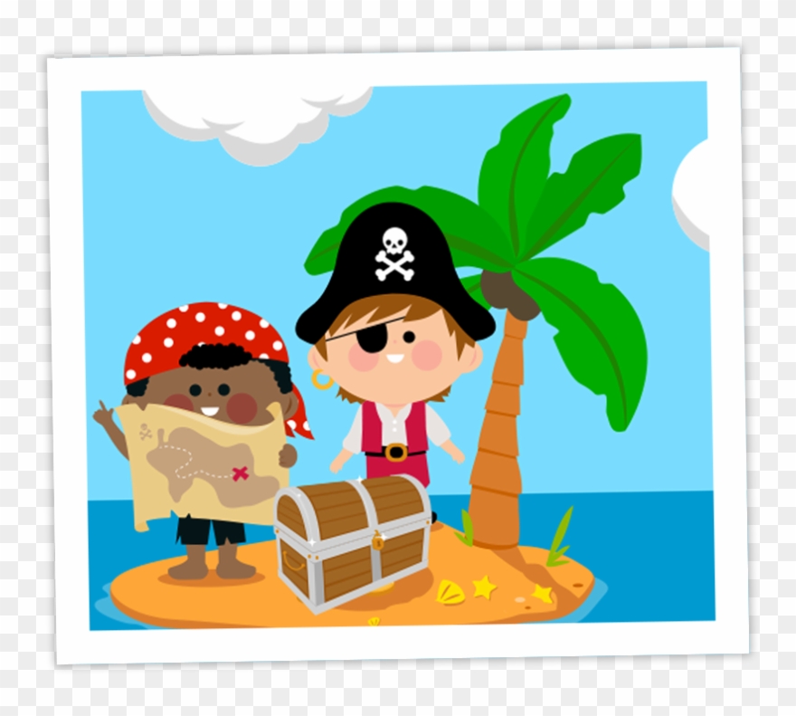 A Spectacle For Every Birthday Child To Enjoy In This - Pirata Encontrando Un Tesoro Animado Clipart