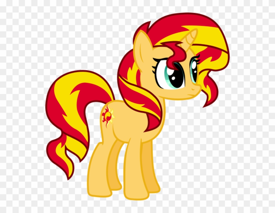 Lightningbolt, Cute, Derpibooru Exclusive, Frown, Hair - Сансет Шиммер Картинка Пони Clipart