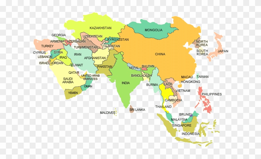 Image Asia Country Mapgif Omnictionary Wiki Fandom - All Of Asian Countries Clipart