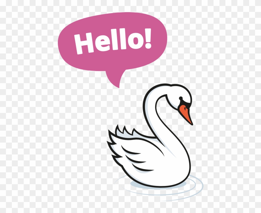 "i'm Sarina The Swan At The School House - Swan Clipart