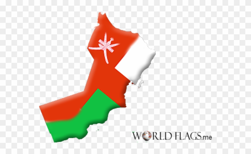 علم عمان على شكل خريطة Clipart