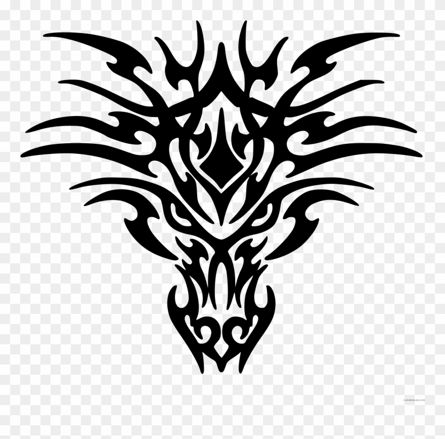 Clip Black And White Library Dragon Clipartblack Com - Png Download