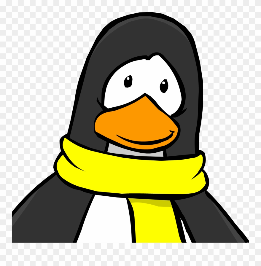 Black Penguin With Yellow Scarf 2005 Clipart