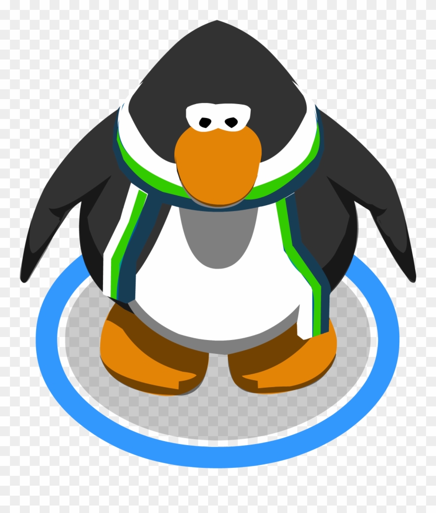 Green And Blue Scarf Ig - Club Penguin Accordion Clipart