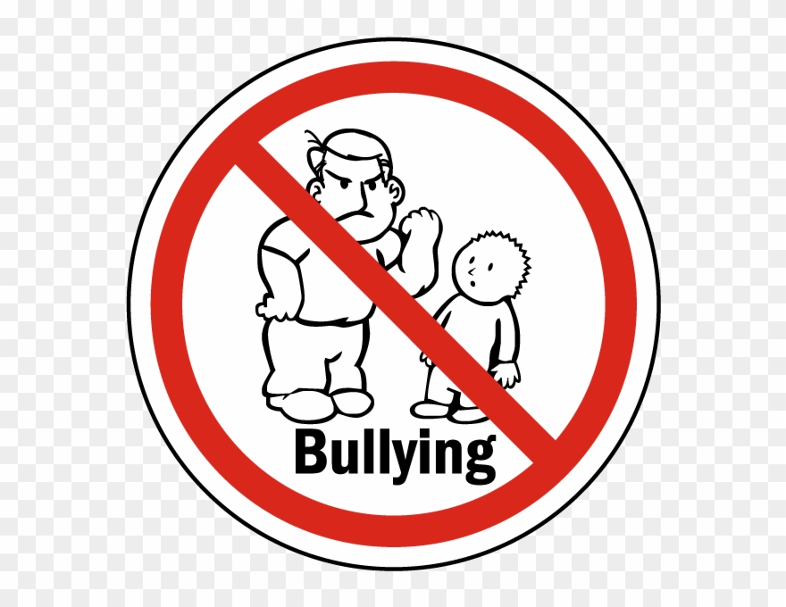 No Bullying Label - No Bullying Sign Drawing Clipart