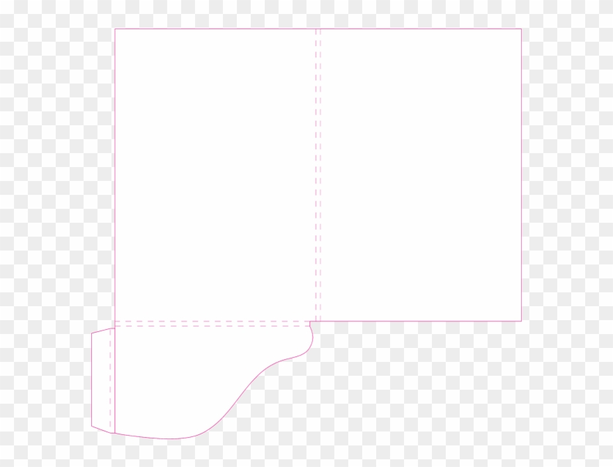 Pin Pocket Folder Clipart - Ivory - Png Download