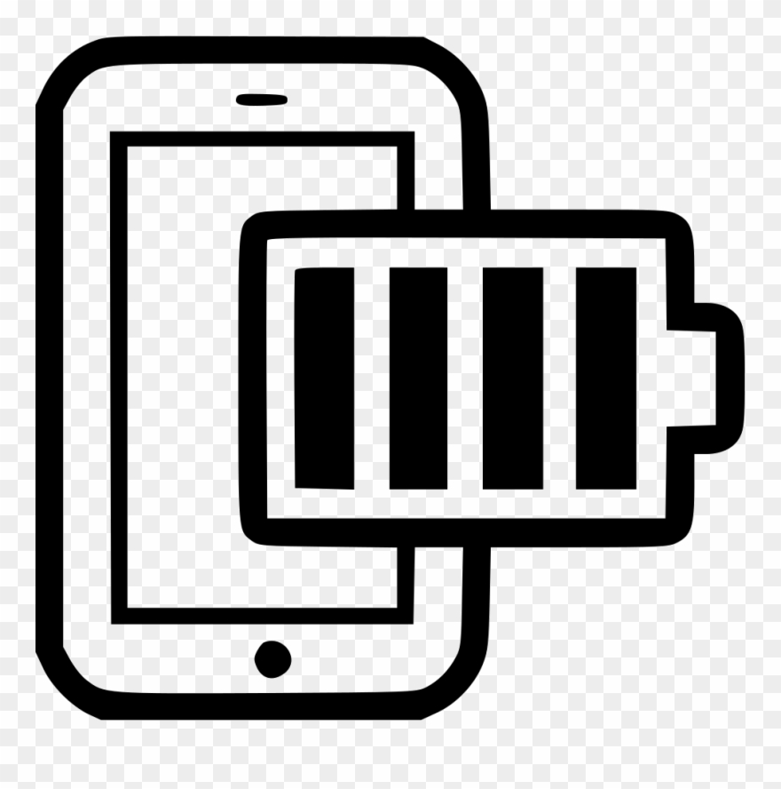Device Smartphone Charged Phone - Battery Drawing Phone Clipart