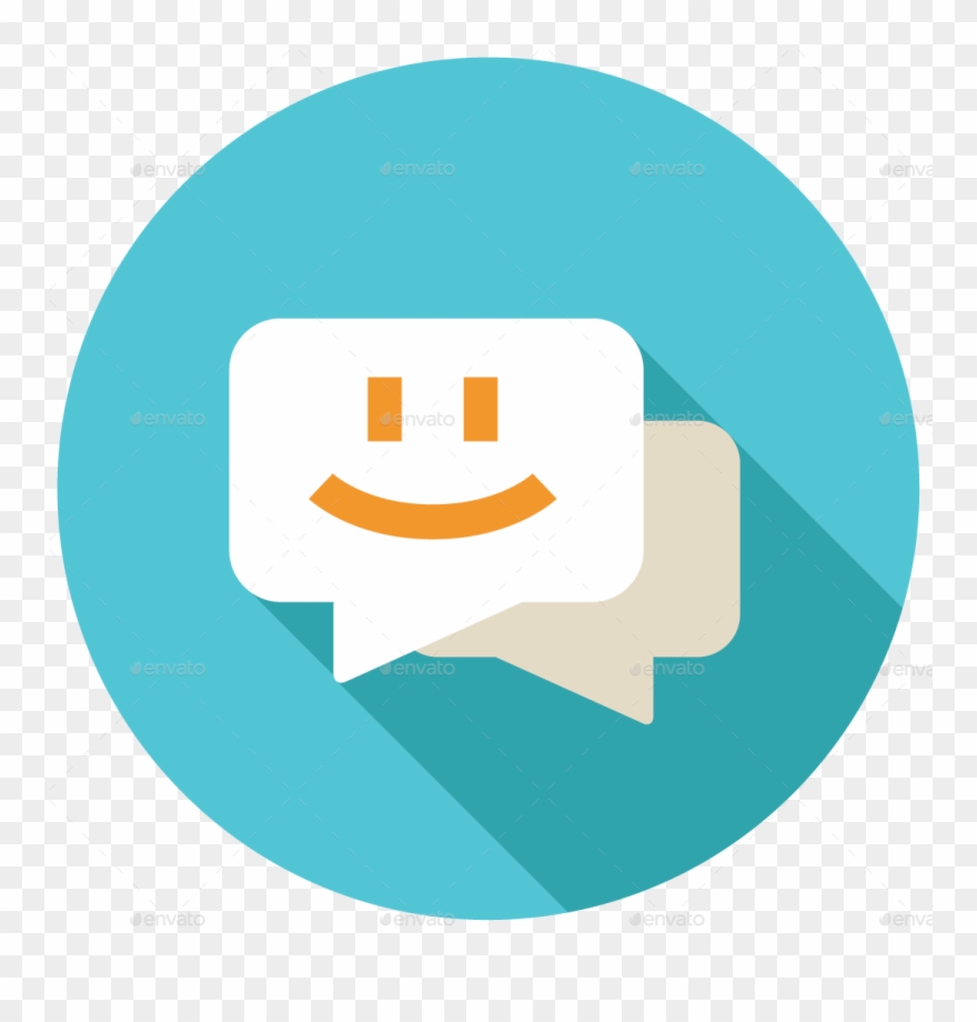 Chat Flat Icon In Different Colors, Shapes, Sizes - Chat Icon Flat Png Clipart
