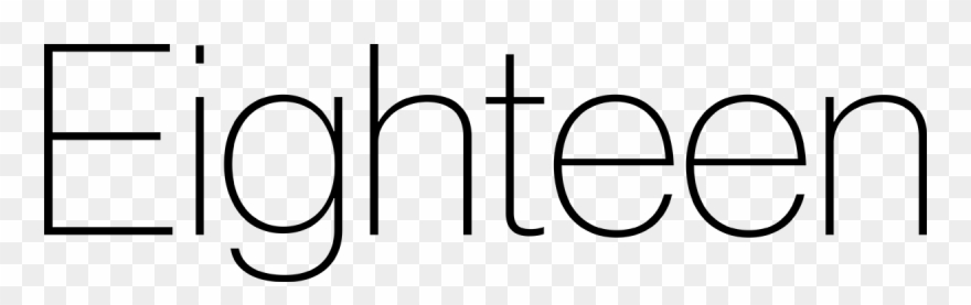 Eighteen Gallery - Light Sheer Logo Clipart