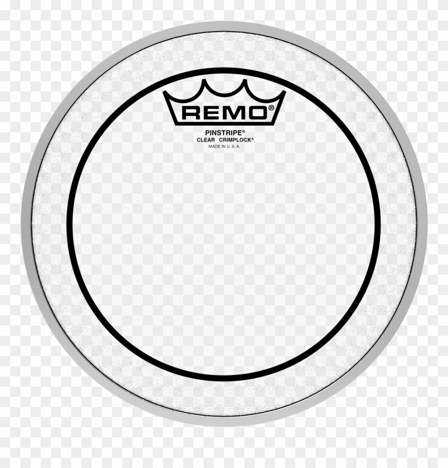 Remo Pinstripe Clear Crimplock Tenor Drumhead, 8" - Remo Emperor Clear Crimplock Tenor Drumhead - 6" Clipart