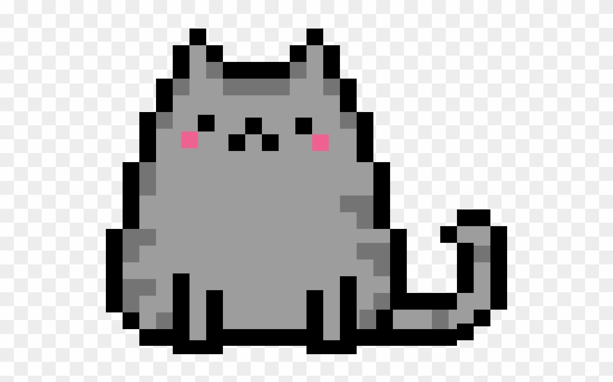 Meow/cute Kitten - Pusheen Pixel Art Clipart