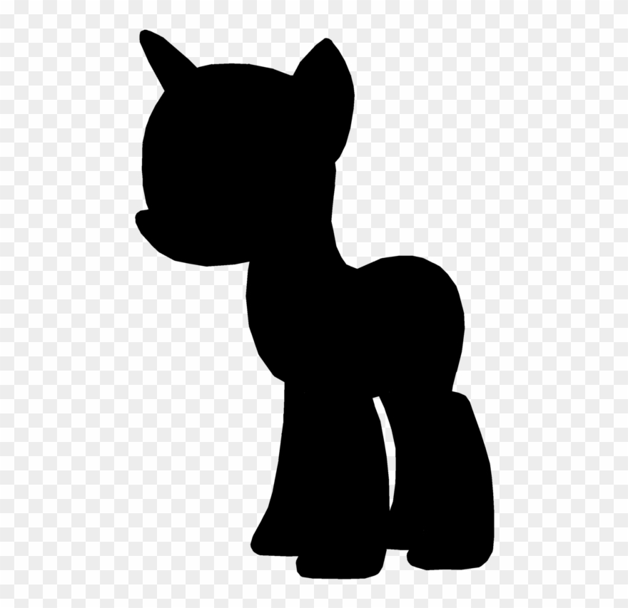 Silhouette Clipart Cat Dog Mammal - Rainbow Dash - Png Download