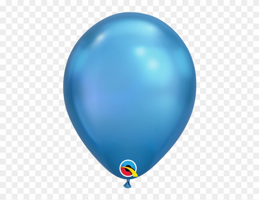 Chrome Blue 11" Latex Balloons - Blue Chrome Balloon Clipart