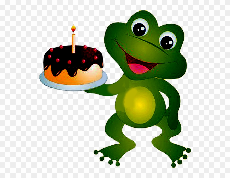 Sapos & Ratos Fisk, Frog Art, Cute Frogs, Bunnies, - Happy Birthday Frog Cartoon Clipart