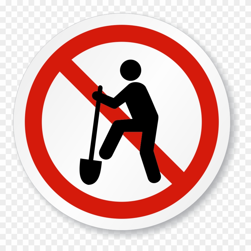 No Digging Iso Prohibition Sign - Sap Dms Vs Content Server Clipart