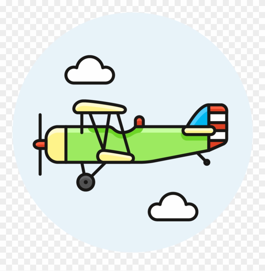 14 Propeller Plane - Cartoon Clipart