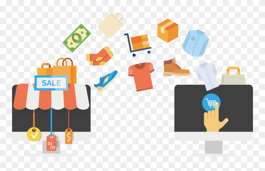 E Commerce Online Shopping Business Infographic Discount - Online Marketing En E Commerce Clipart