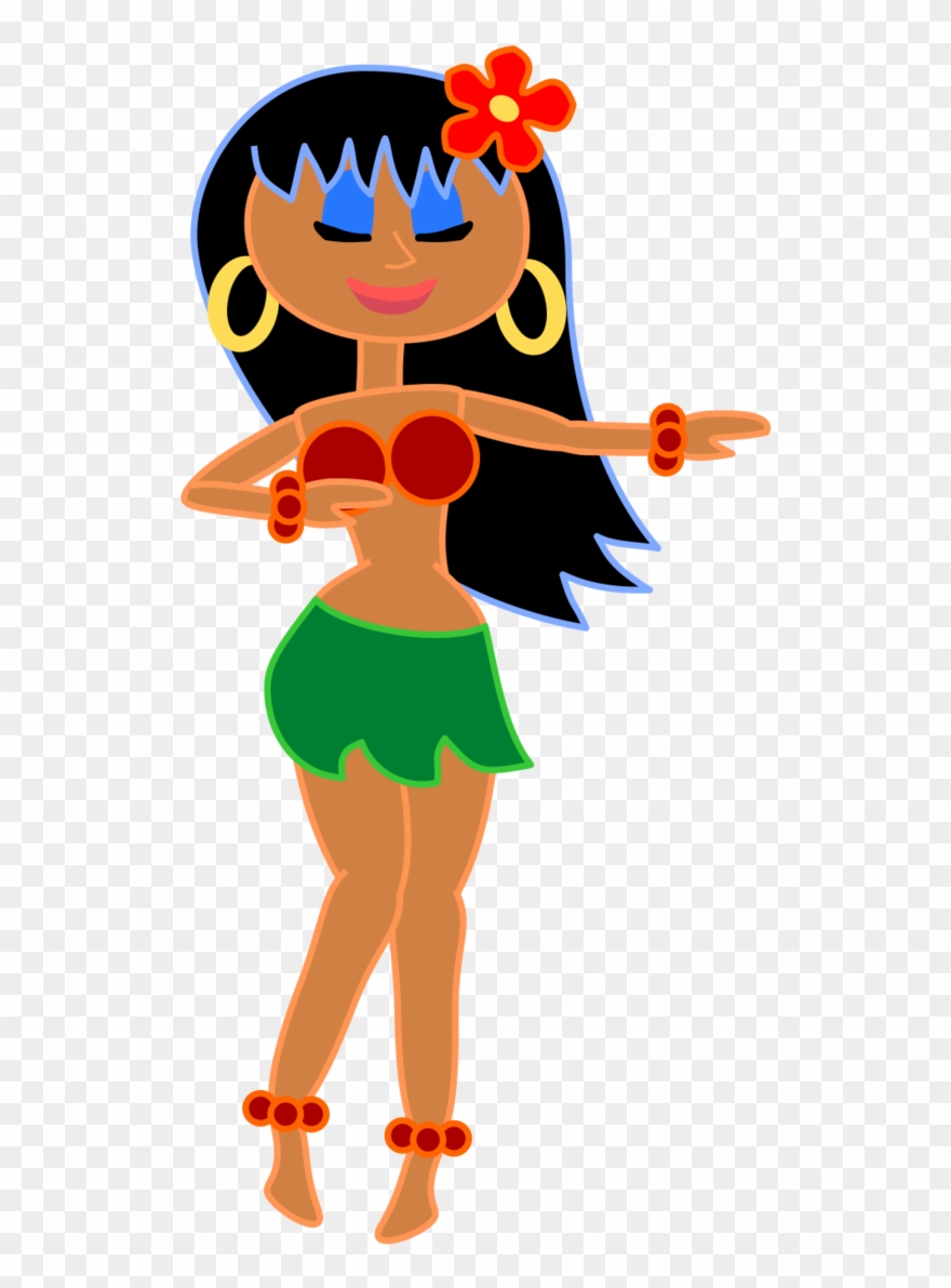Hawaiian Aloha Here Comes, Hawaiian, Clip Art, Tropical, - Cartoon Hula Girl Png Transparent Png