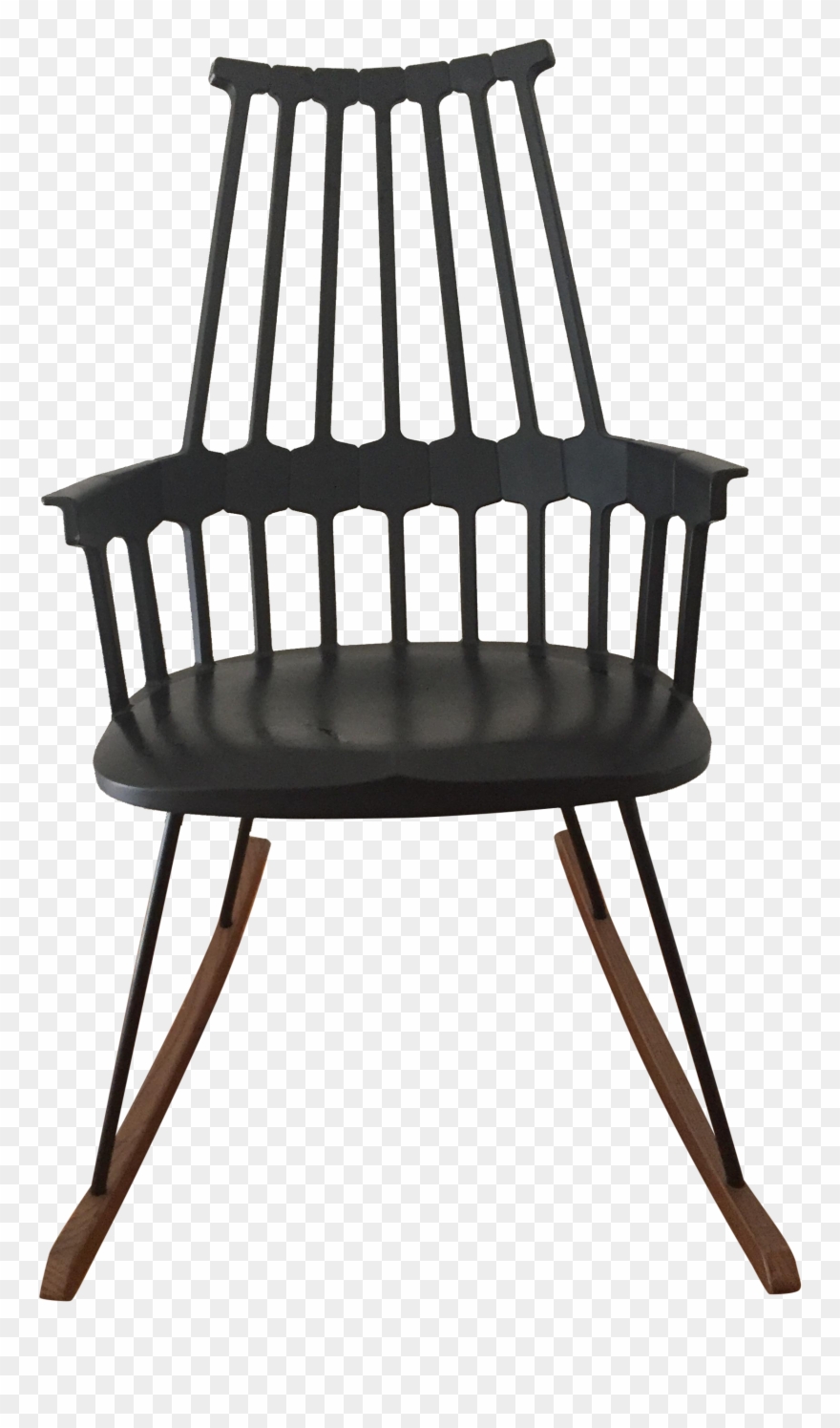 Kartell Comback Rocking Armchair Chairish Chair One - Kartell Comback Sled Chair - Black Clipart