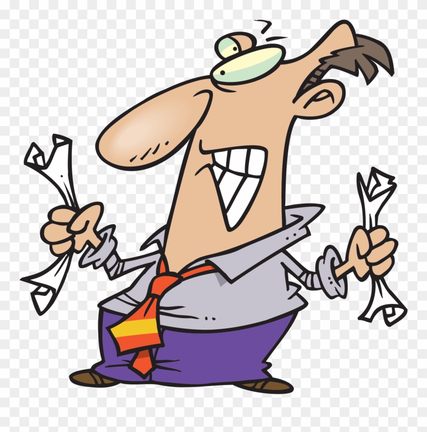 Rental Listings Are Exempt - Cartoon Fed Up Man Clipart