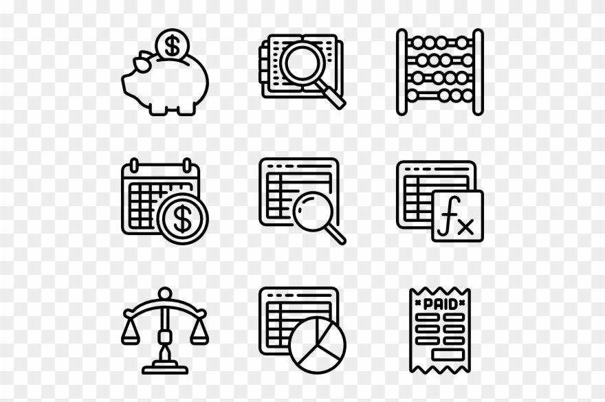 Icons Free Accounting - White Icons Png Clipart