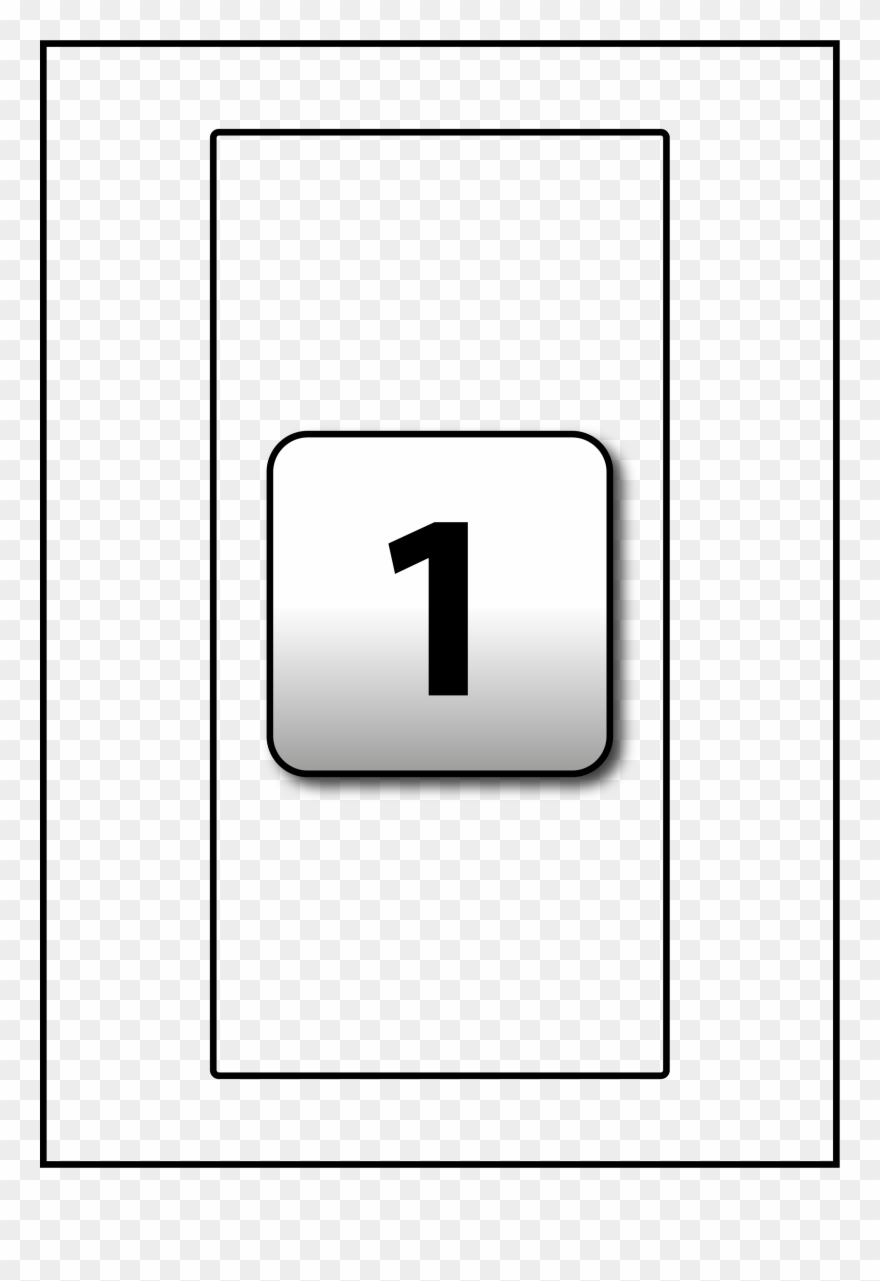 1 Rectangle Label Per A Mm X 240 Mm Clipart