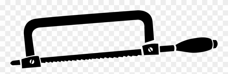 Vector Illustration Of Carpentry And Woodworking Hand - Crosscut Saw Clipart