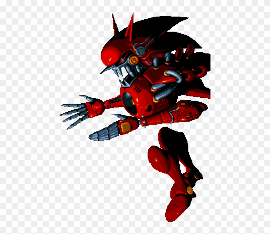 Metal Sonic Kai, The Final Boss Of Knuckles Chaotix - Metal Sonic Kai Gif Clipart