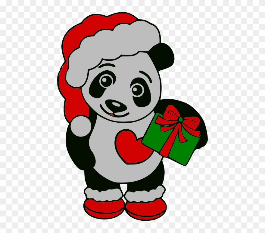 Chritmas Elf Peeker - Ositos Pandas De Navidad Clipart