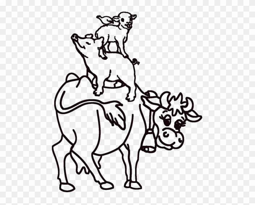 Dairy Cow Sticker (rectangle) Clipart