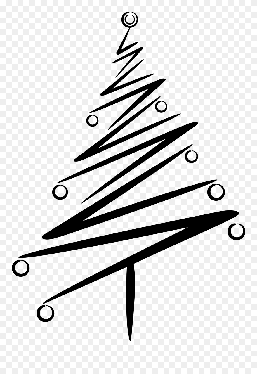 Medium Image - Abstract Christmas Tree Clipart - Png Download