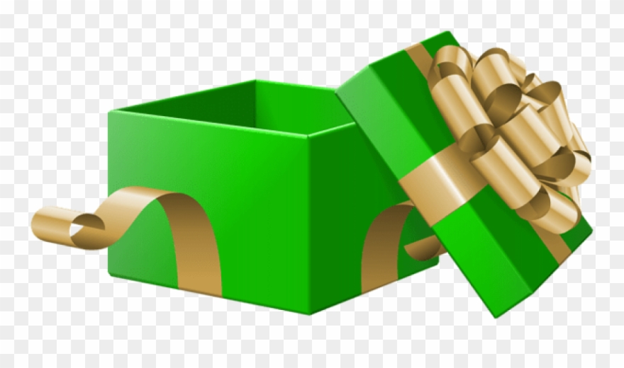 Free Png Open Gift Box Green Transparent Png Images - Christmas Gift Box Open Clipart