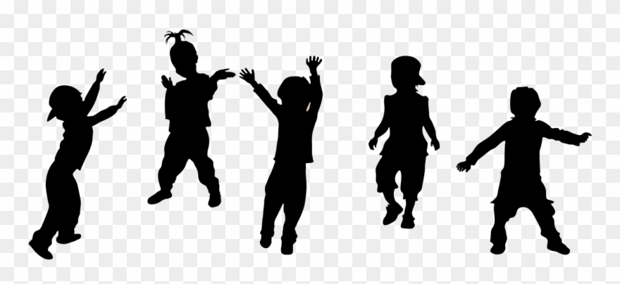 Children - Kids Silhouette Clipart