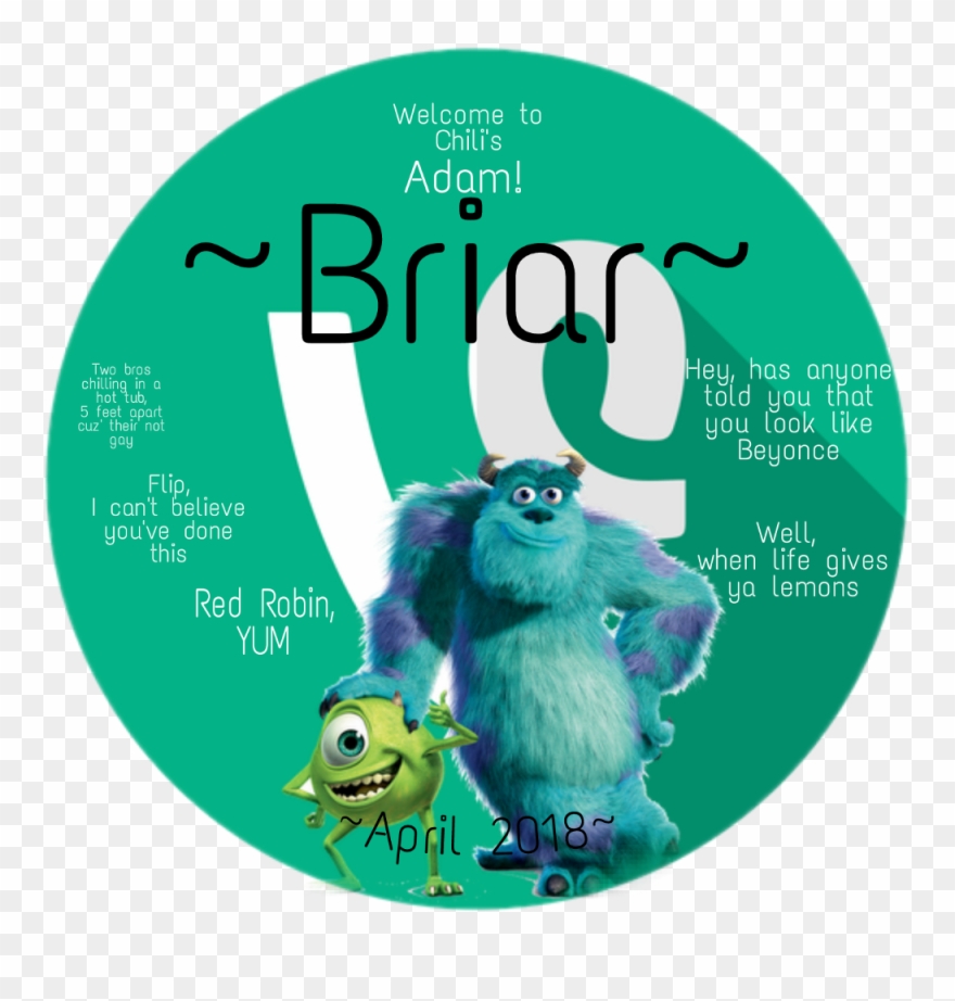 Clip Art Disney April Pixar - Monsters, Inc. - Png Download