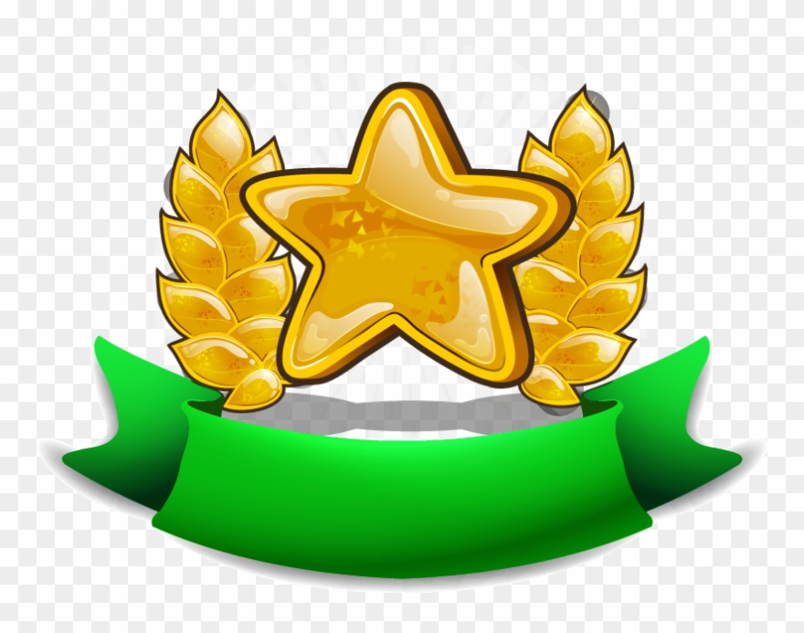 Clipart Library Library Green Gold Clip Art Star Painted - Gold - Png Download