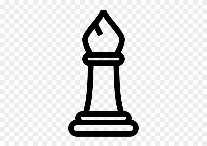 Bishop Rubber Stamp - Chess Pawn Png Clipart