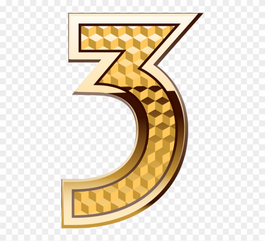 Free Png Gold Number Three Png Images Transparent - Gif Numero 13 Dorado Png Clipart