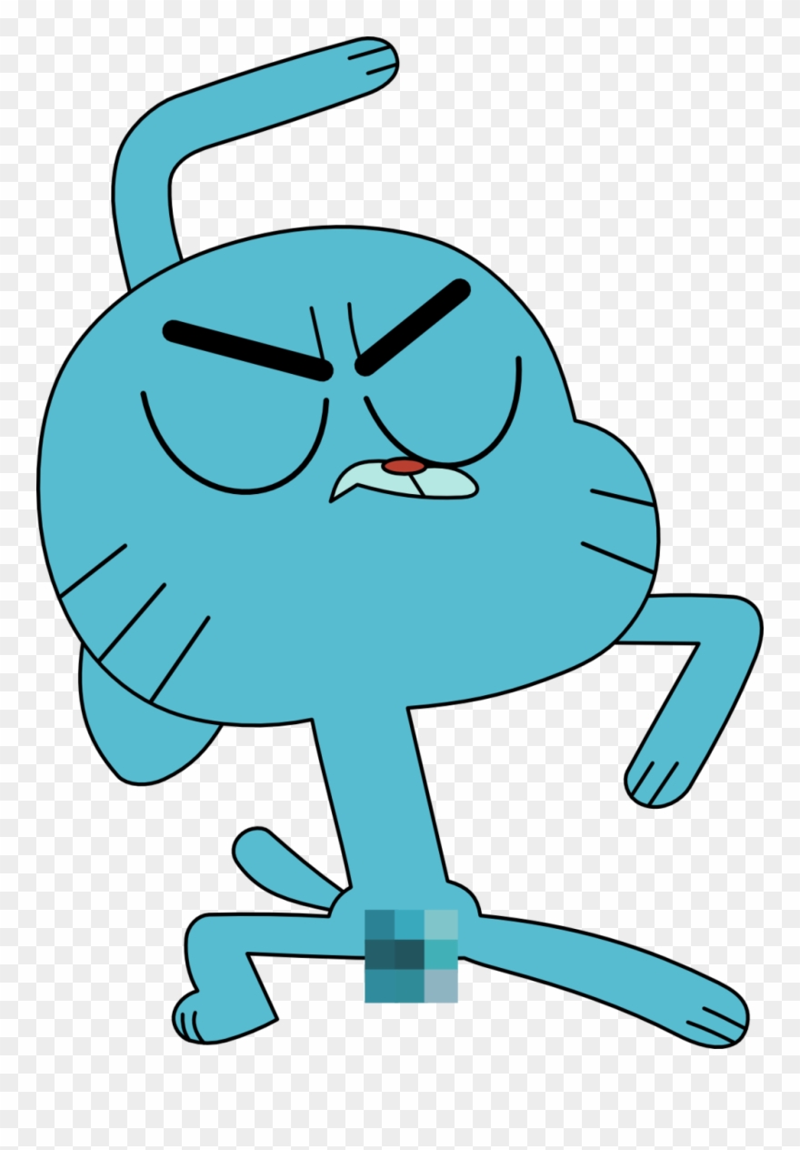 Amazing World Of Gumball Gumball Is Naked Clipart