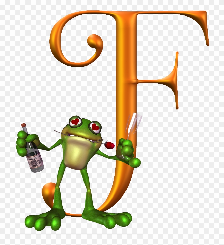 F For Frog Alphabet Soup, Alphabet Letters, Letter - Letter Clipart