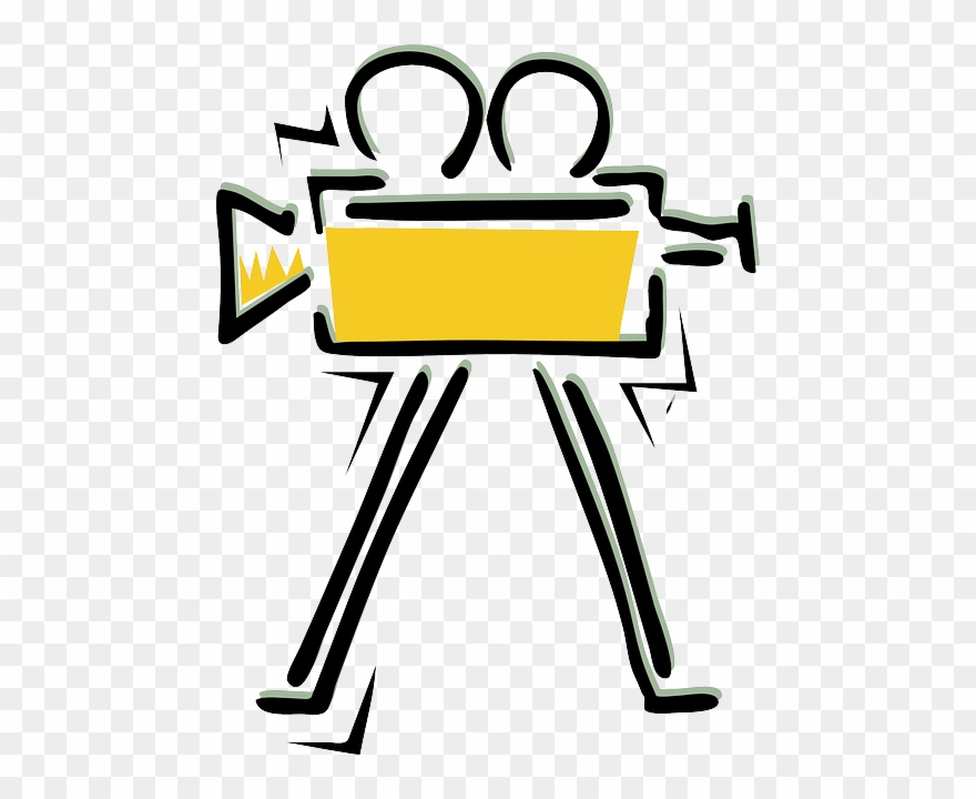 Movie, Cinema, Camera, Director, Film Projector - Film Camera Clip Art - Png Download