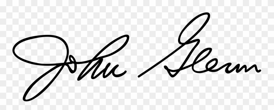 Open - John Glenn Signature Clipart