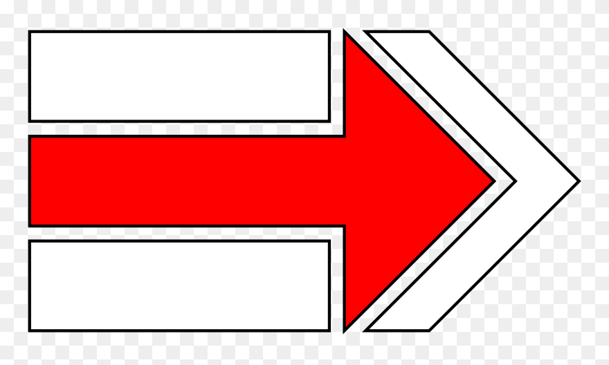 Stripe-marked Trail Red Arrow Right - Realidades 3 Clipart