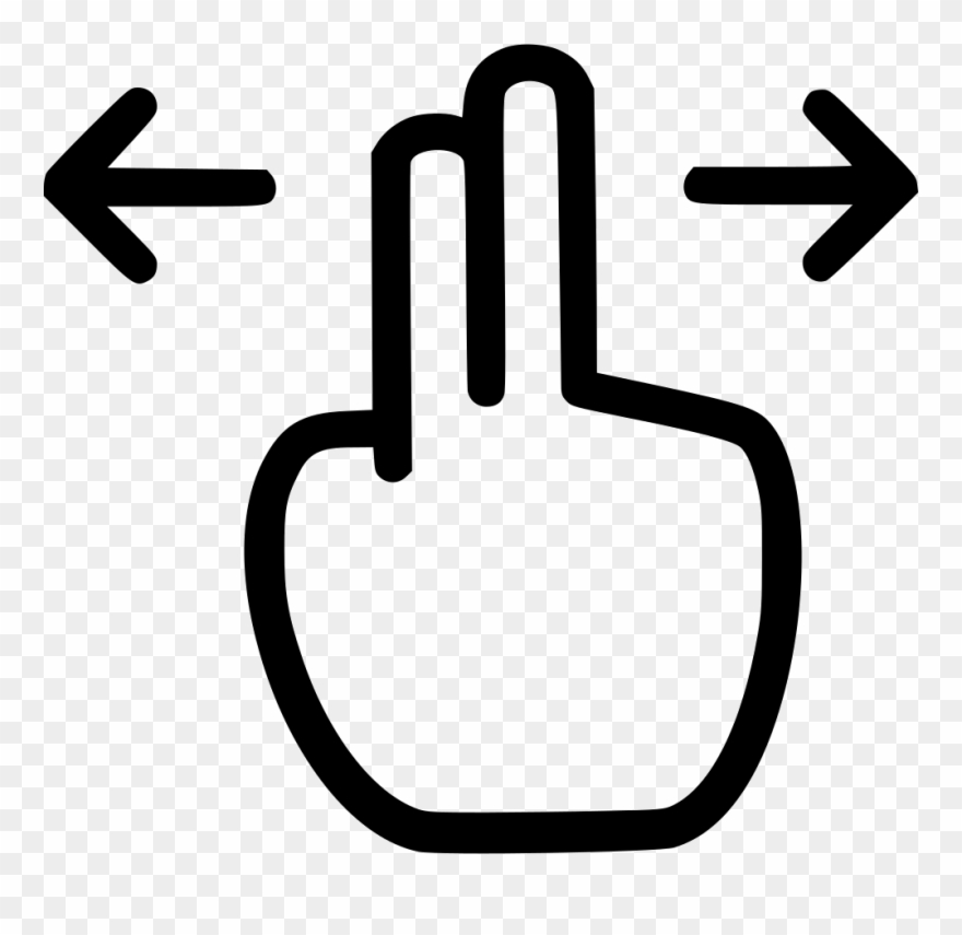 Two Finger Drag Left Or Right Comments - Spending Icon Clipart