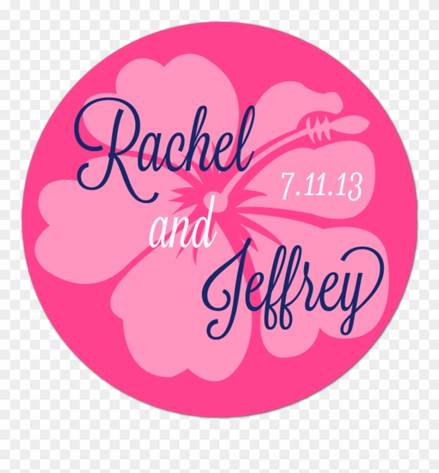 Hibiscus Flower Personalized Sticker - Sephora Clipart