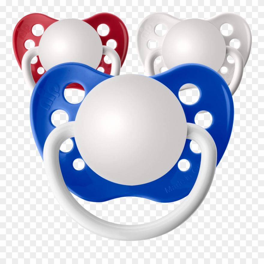 Patriotic Personalized Pacifiers 3 Pack - Ulubulu Mute Button Pacifier In Red Clipart