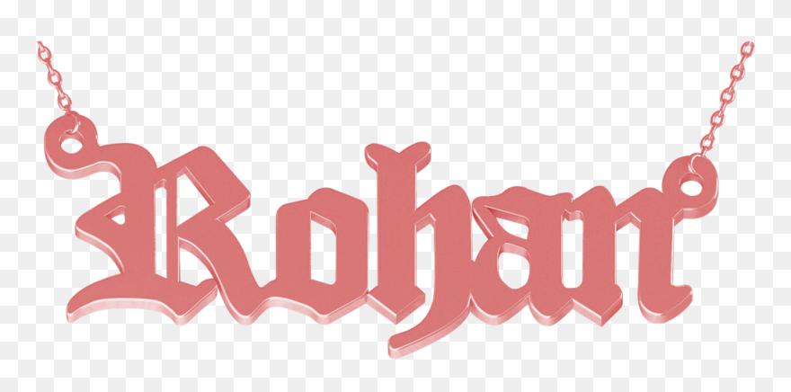 Buy Personalized Name Necklace With Floral Lines Online - Personalised Name Necklace Clipart
