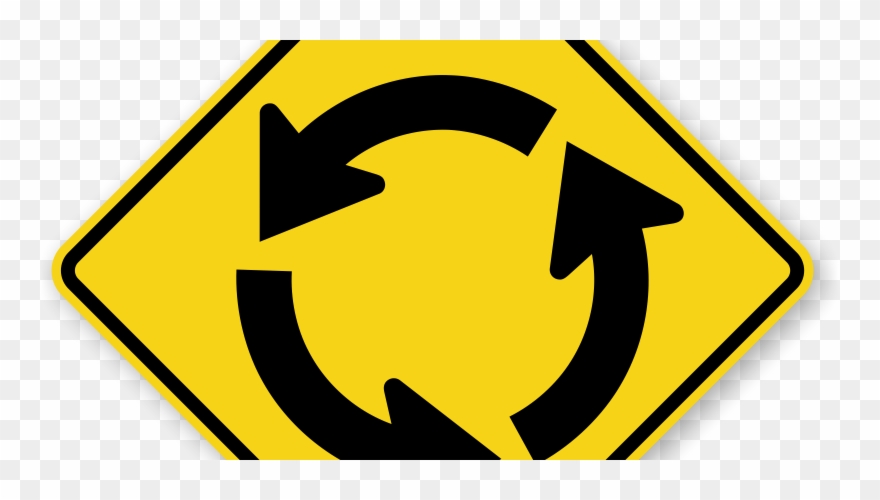 Roundabout Sign Ontario Clipart