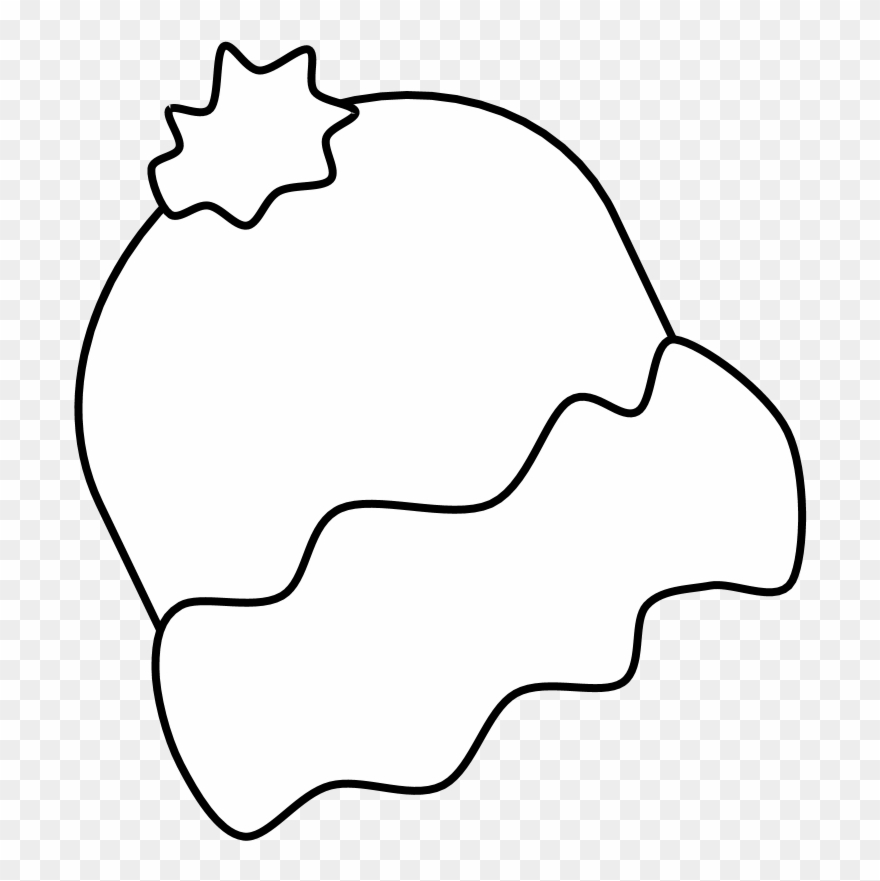 Hat, Winter, Black And White, Style 1, - Hat Clipart